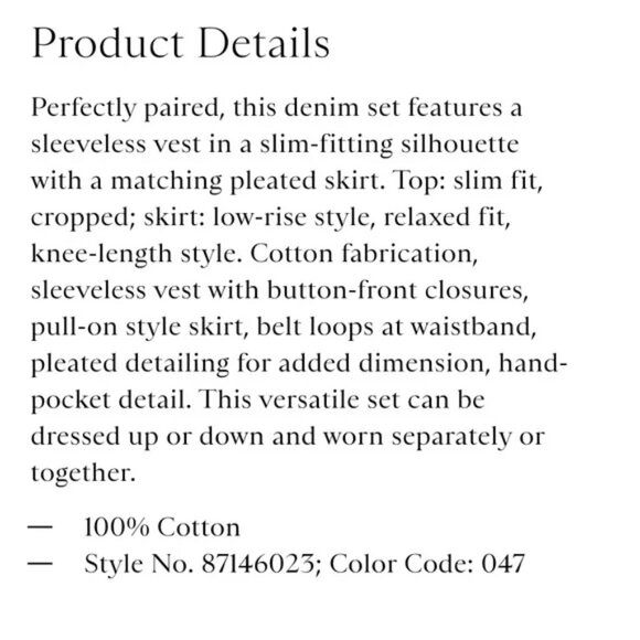 NWOT Free People Scout Denim Vest and Skirt Set in Teal Flower - Picture 5 of 14